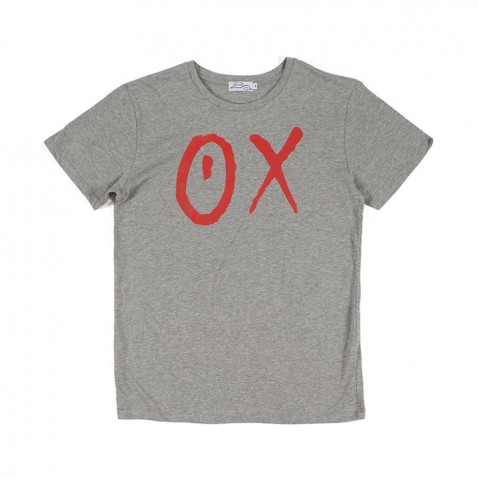 Tee-Shirt OX Gris / Rouge pour 65