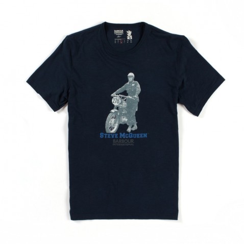 T-Shirt PUSH BIKE STEEVE MC QUEEN Navy pour 59