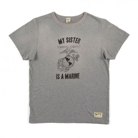 T-shirt MY SISTER IS A MARINE Gris pour 59