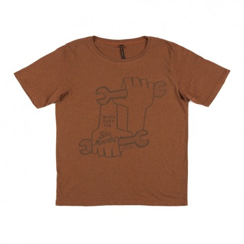 T shirt WIDE NECK WORK HARD Orange pour 49