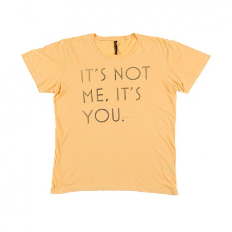 T-shirt WIDE NECK NOT ME Jaune pour 43