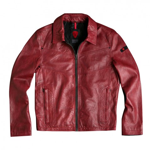 Veste Cuir BOND Rouge pour 349