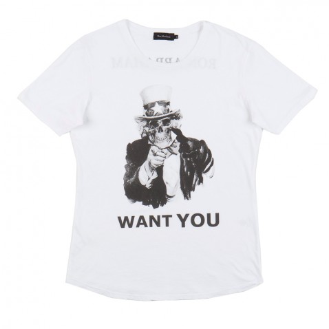 T-shirt WANT YOU Blanc pour 49