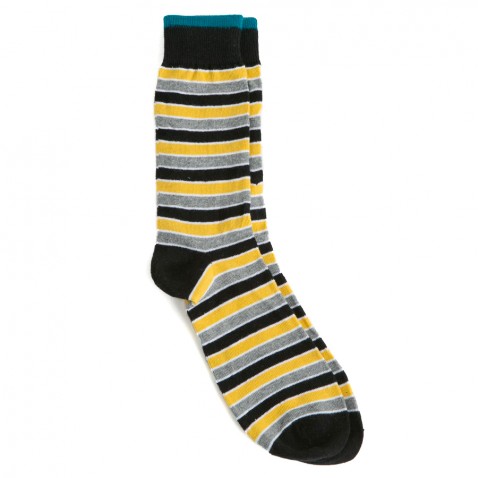 Chaussettes BILAL Noir Gris Jaune pour 8