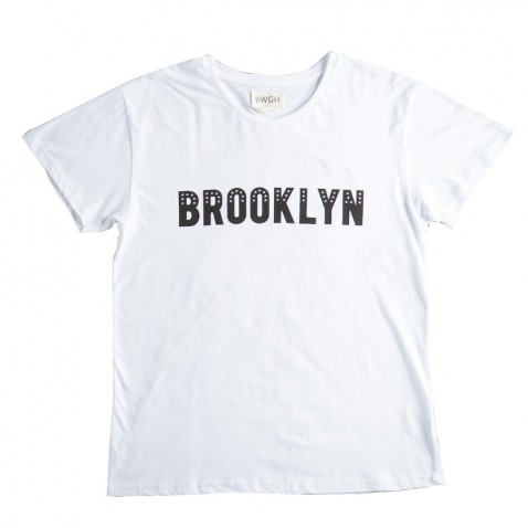 T-shirt BROOKLYN STARS Blanc pour 45