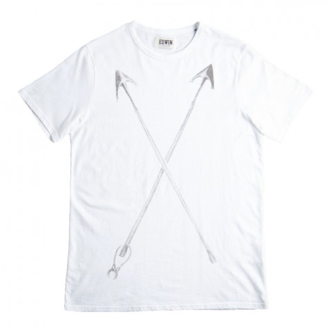 T-shirt HARPOONS SS IRREGULAR YARN Blanc pour 45