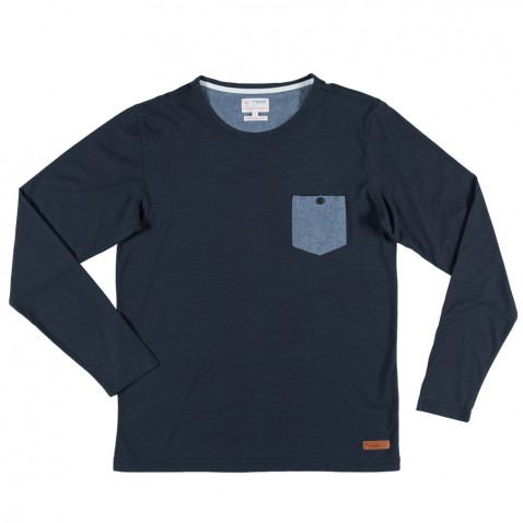 T-shirt LONG SLEEVE Bleu Fonc pour 79