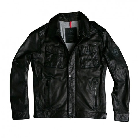 Veste SWISS CROSS Cuir Noir pour 579