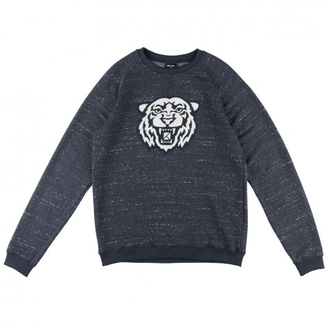 Sweatshirt CREW SOUPAPE TIGRE Bleu Marine pour 89