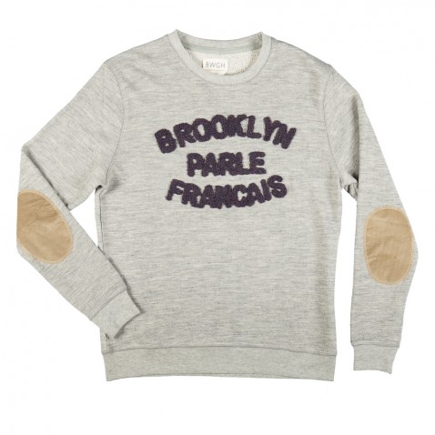 Sweatshirt BROOKLYN PARLE FRANAIS Gris pour 110